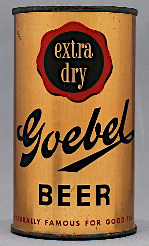 Goebel Extra Dry Beer Flat Top Can