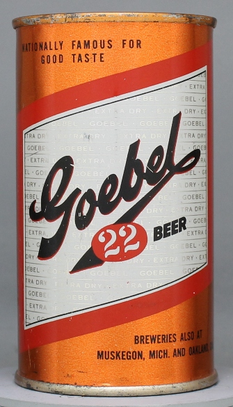 Goebel 22 Beer Flat Top Can