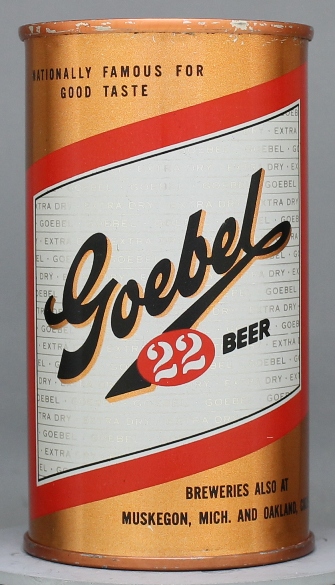 Goebel 22 Beer Flat Top Can