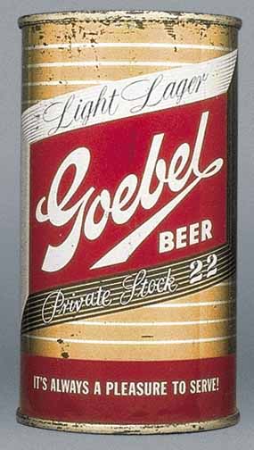Goebel Light Lager Private Stock Beer Flat Top Can