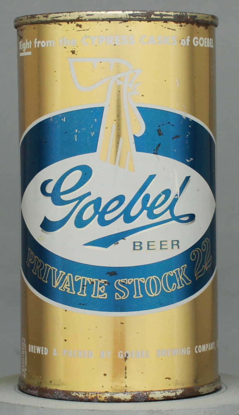 Goebel Private Stock 22 Beer Flat Top Can