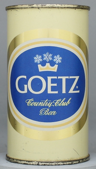 Goetz Country Club Beer Flat Top Can