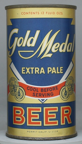 Gold Medal Extra Pale Beer Flat Top Can