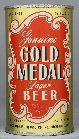 Gold Medal Lager Beer Flat Top Can