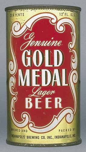 Gold Medal Lager Beer Flat Top Can