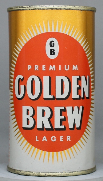Golden Brew Premium Lager Beer Flat Top Can