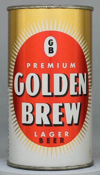 Golden Brew Premium Lager Beer Flat Top Can