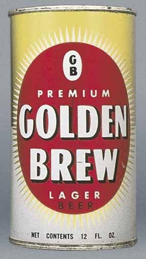 Golden Brew Premium Lager Beer Flat Top Can