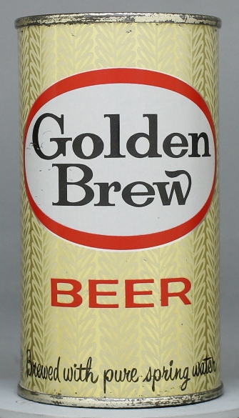 Golden Brew Beer Flat Top Can