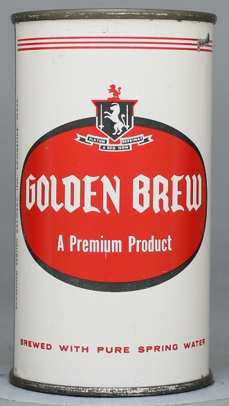 Golden Brew Beer Flat Top Can