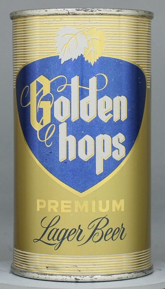 Golden Hops Premium Lager Beer Flat Top Can
