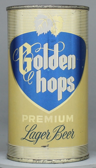 Golden Hops Premium Lager Beer Flat Top Can