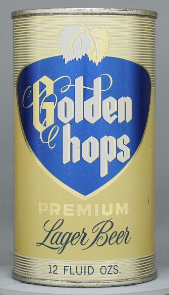 Golden Hops Premium Lager Beer Flat Top Can