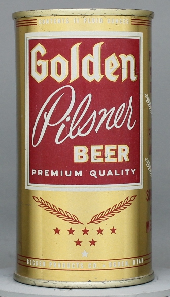 Golden Pilsner Beer Flat Top Can