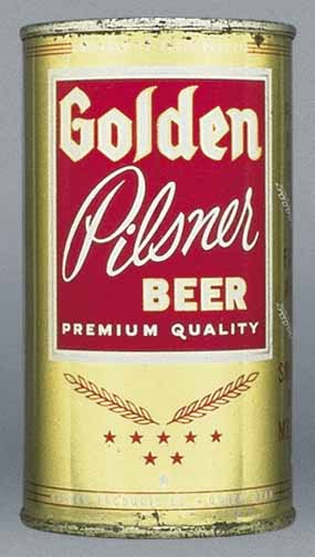Golden Pilsner Beer Flat Top Can