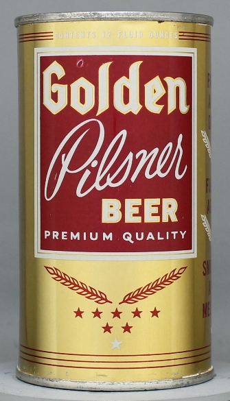 Golden Pilsner Beer Flat Top Can