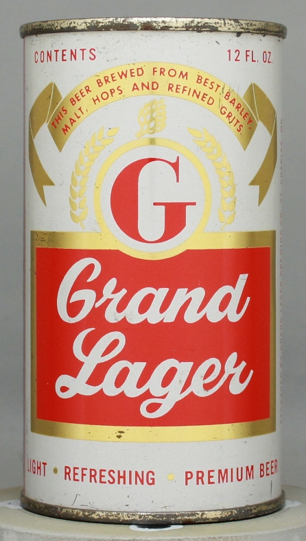 Grand Lager Beer Flat Top Can