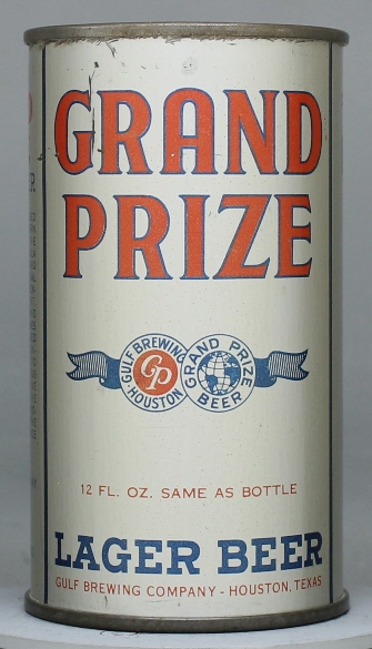 Grand Prize Lager Beer Flat Top Can