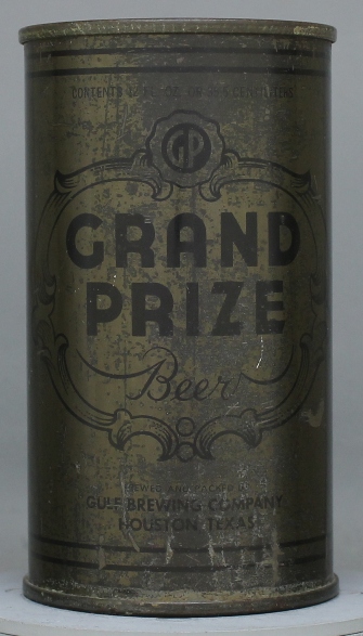 Grand Prize Beer Flat Top Can