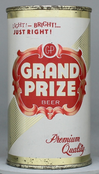 Grand Prize Premium Quality Beer Flat Top Can