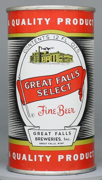 Great Falls Select Beer Flat Top Can