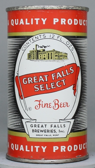 Great Falls Select Beer Flat Top Can