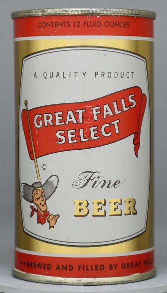 Great Falls Select Beer Flat Top Can