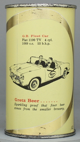 Gretz Beer Flat Top Can