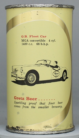 Gretz Beer Flat Top Can