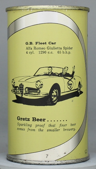 Gretz Beer Flat Top Can