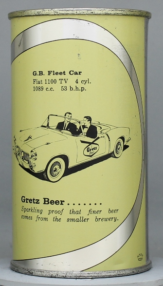 Gretz Beer Flat Top Can