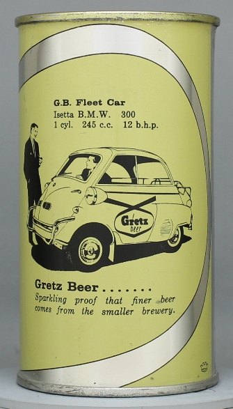 Gretz Beer Flat Top Can