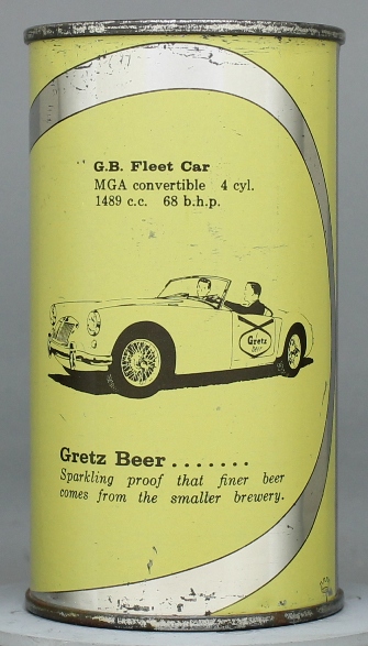 Gretz Beer Flat Top Can