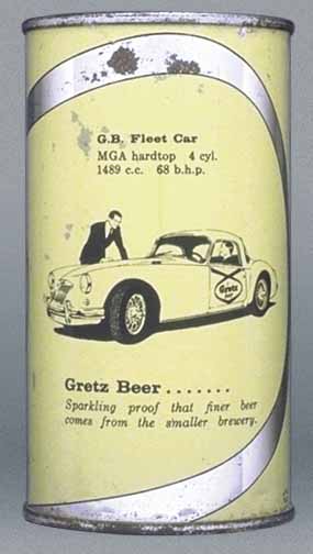 Gretz Beer Flat Top Can