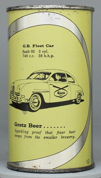 Gretz Beer Flat Top Can