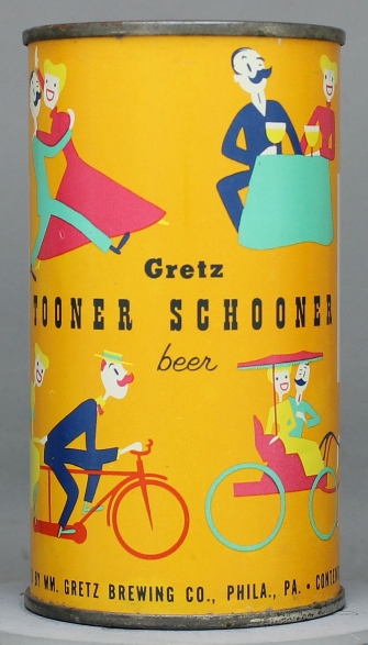 Gretz Tooner Schooner Beer Flat Top Can