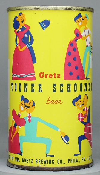 Gretz Tooner Schooner Beer Flat Top Can