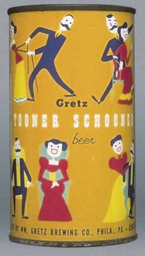 Gretz Tooner Schooner Beer Flat Top Can