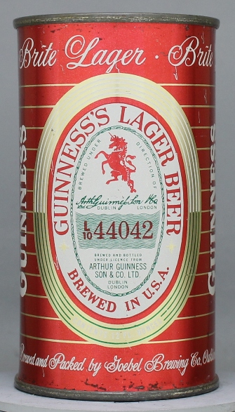 Guinness's Lager Beer Flat Top Can