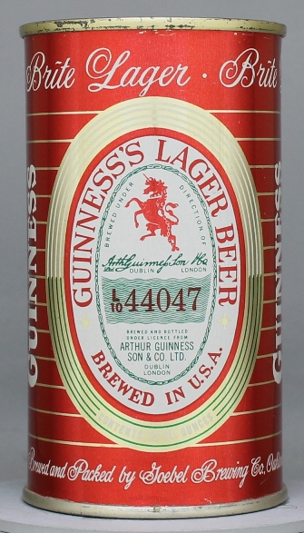 Guinness's Lager Beer Flat Top Can