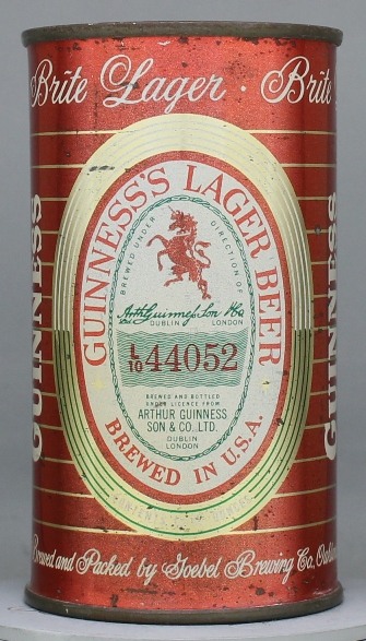 Guinness's Lager Beer Flat Top Can
