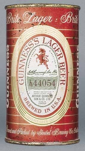 Guinness's Lager Beer Flat Top Can