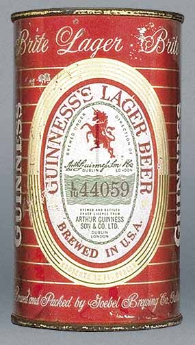 Guinness's Lager Beer Flat Top Can