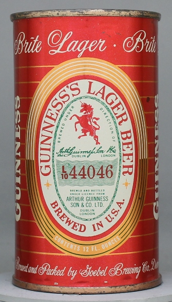 Guinness's Lager Beer Flat Top Can