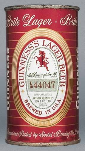 Guinness's Lager Beer Flat Top Can