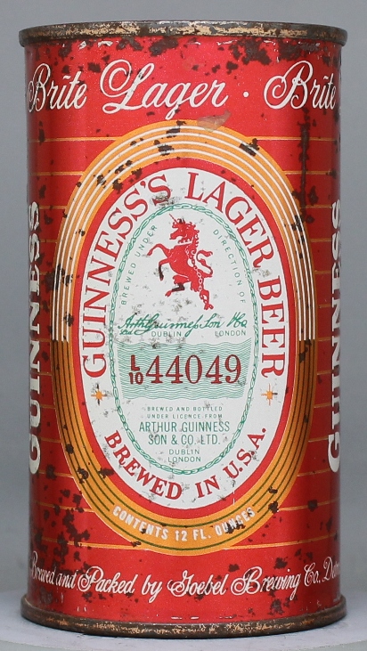 Guinness's Lager Beer Flat Top Can