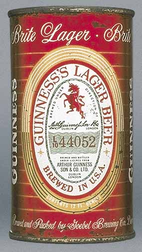 Guinness's Lager Beer Flat Top Can