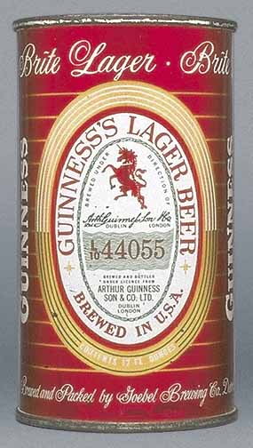 Guinness's Lager Beer Flat Top Can