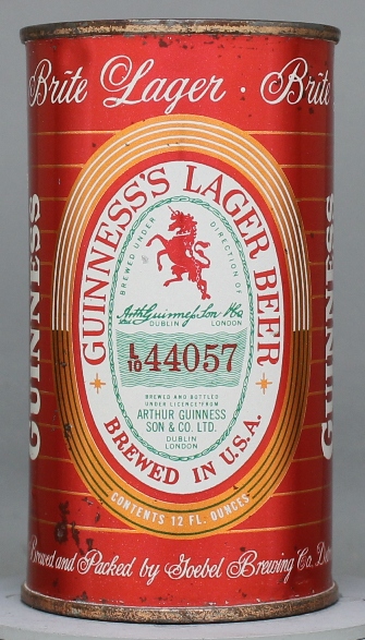 Guinness's Lager Beer Flat Top Can