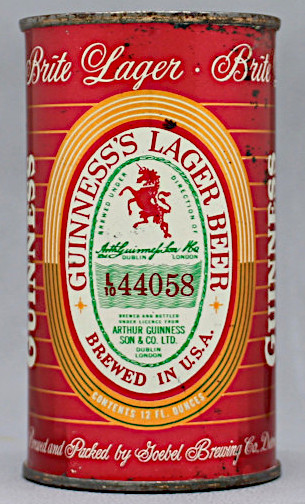 Guinness's Lager Beer Flat Top Can